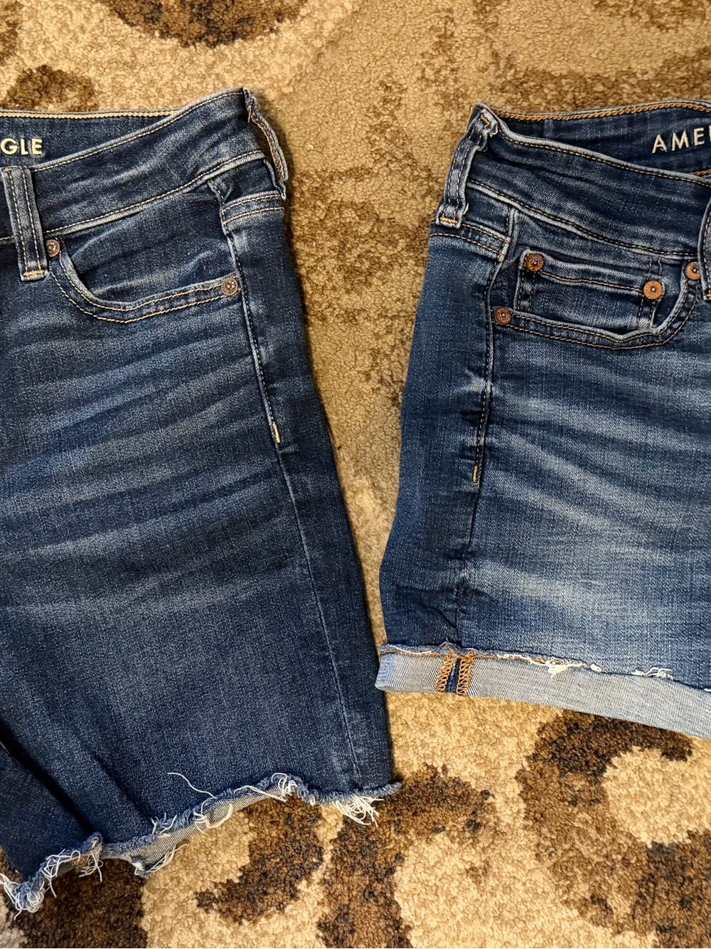 American Eagle Outfitters Dark Blue Denim Jean Shorts